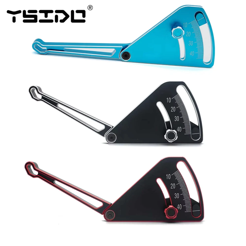 YSIDO RC Car Repair Parts Adjustable Ruler Adjusting Height & Wheel Rim Camber 10-45mm Ride Height Gauge for 1/8 1/10  RC CAR