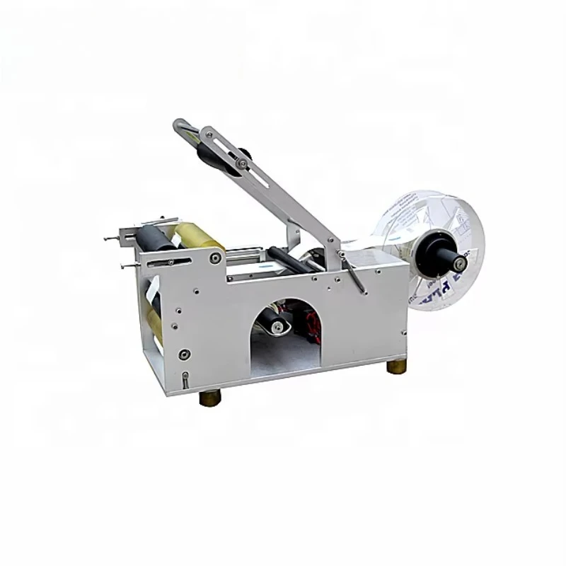 Mesin Pelabel Botol Bulat Kaca dan Plastik Manual MT-50 Hemat Ruang