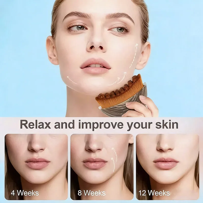 

Lymphatic Contour Face Brush Dry Brushing Drainage Massager for Chin Sculpting The Skin Relief Fatigue