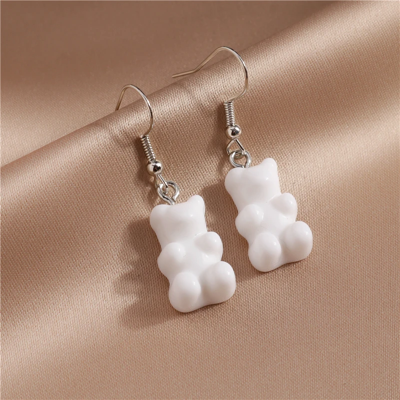 Nette Gummibärchen Ohrstecker für Frauen Candy Farben Tier Baumeln Ohrringe Brincos Femme Mädchen Party Urlaub Schmuck Geschenke – Detail 28