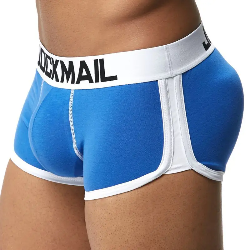 4PCS Set JOCKMAIL Ropa Interior Hombre 100% Cotton Boxers Front and Rear Cup Push Up Buttocks Shaping Sexy Panties 2XLlingerie