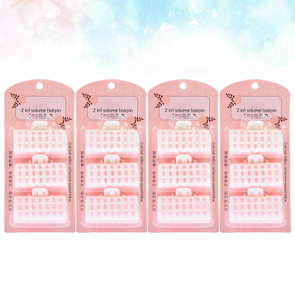 

4 Sets Hair Curlers Sponge Roller Tool Lightweight Hairdressing Essential