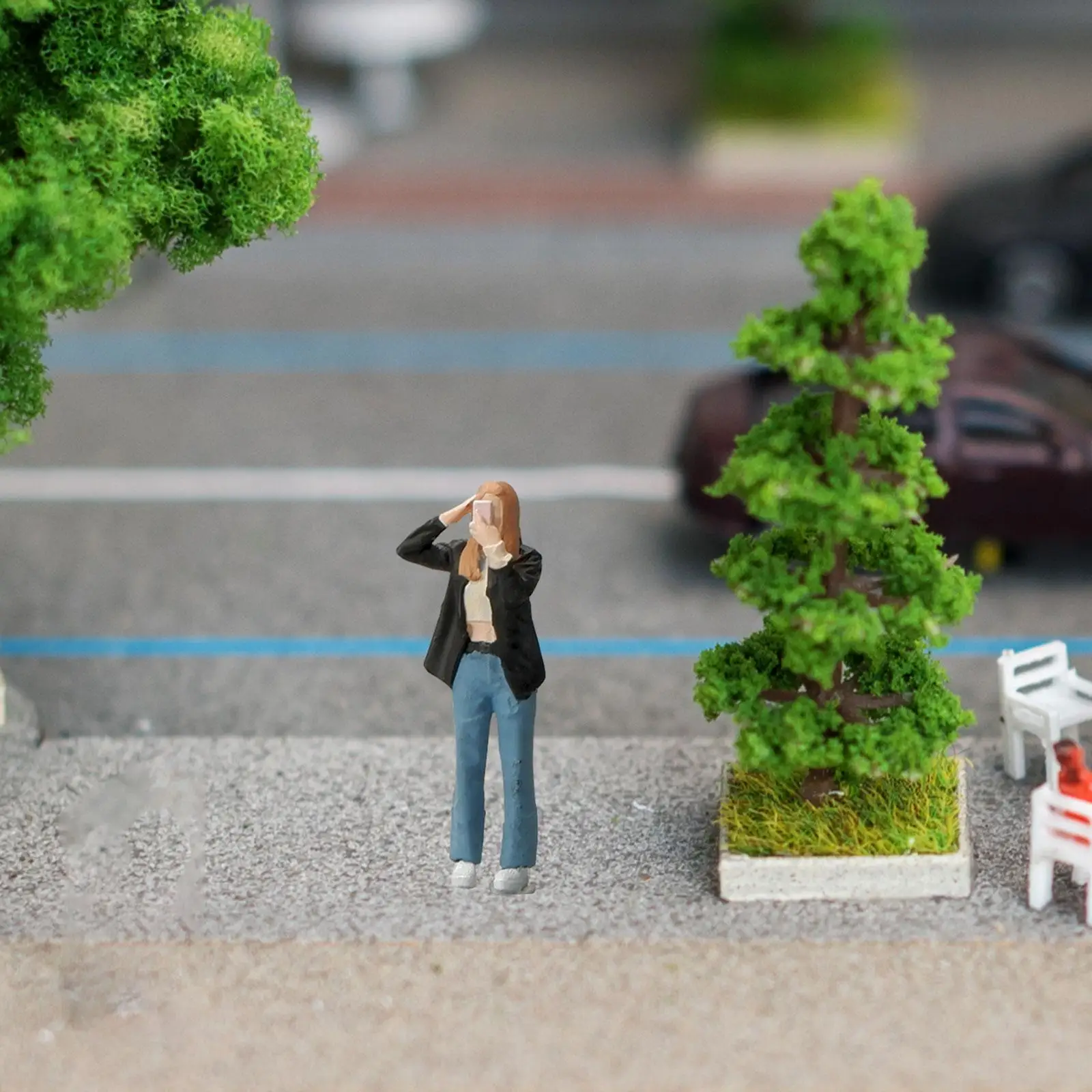 1/64 Scale ตัวเลขคนเรซิ่นเล็กๆคนรุ่น Miniature คน Figurines สําหรับ Micro Landscapes ตุ๊กตาอุปกรณ์ตกแต่ง