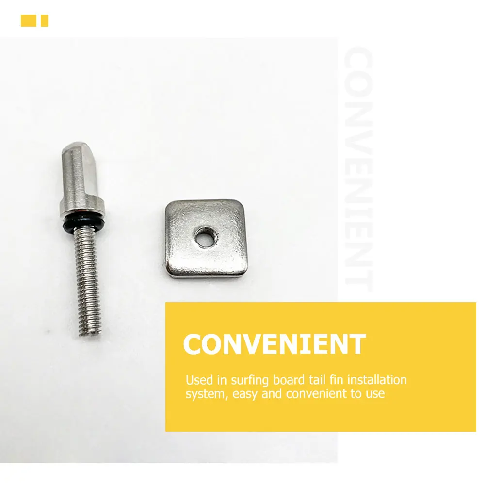4Pcs Professional Fin Screws Stainless Steel Wear-Resistant Replacement for Surfing Board Tail Fin Installation System Easy to