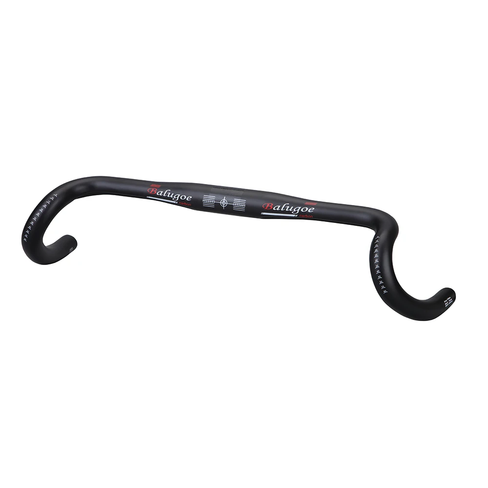 2022 New Balugoe Carbon Fiber Gravel Road Bicycle Handlebars Mountain Bike Handlebar Big Flare Bar 400mm 420mm 440mm  30 Degrees