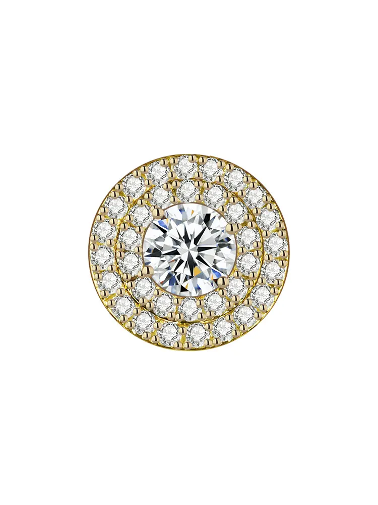 1PCS High-End Metal Buttons Zircon with Diamond Rhinestone round  Luxury Button Accessories Decorative Buckle 