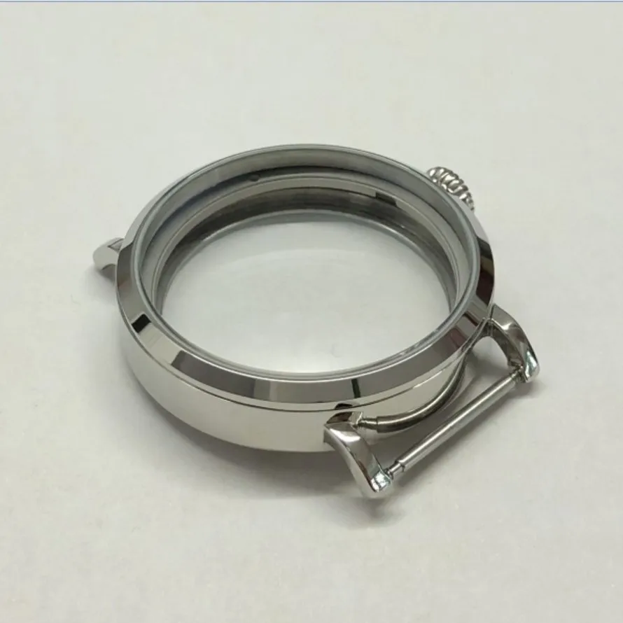 46mm 316L Stainless Steel Watch Cases Polishing Fit ETA6497/6498 ST3600/3621 Movement Assembly Parts BK87-22