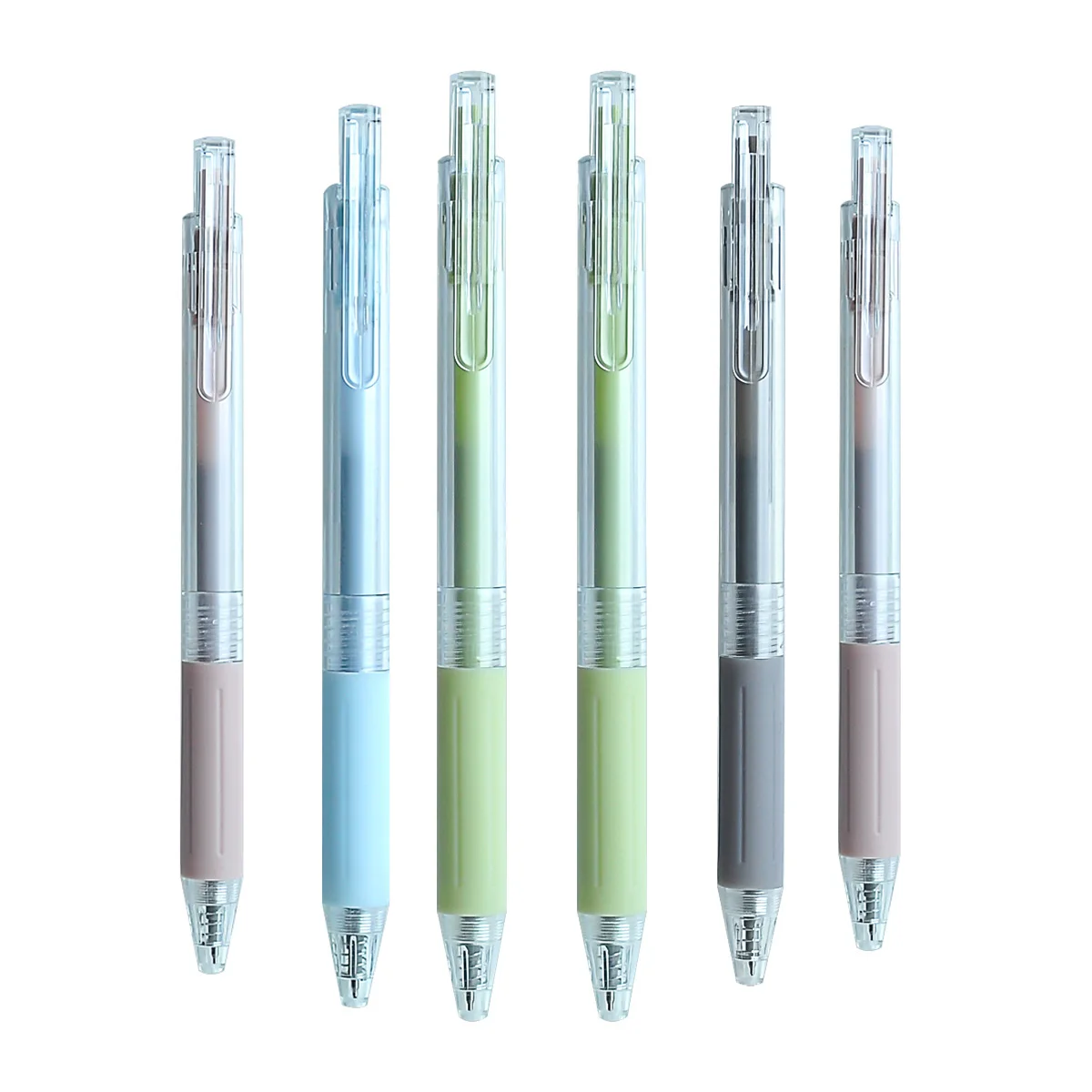 3/6/12pcs Color Gel Pen Comfortable grip, retractable gel pen, smooth writing ballpoint pen, 0.5mm black ink