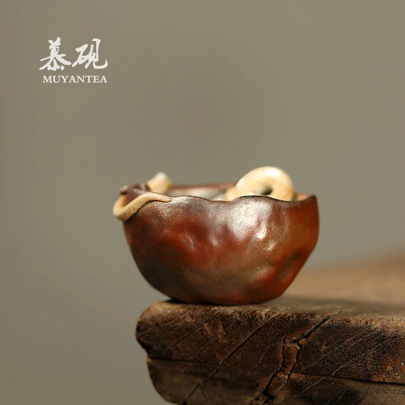 Muyan Wood-Fired Handmade Master Tasting Year Limited Edition Spirit Snake Tea Set Home Creative Gift Single Cup