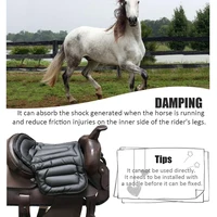 Horse Riding Saddle Pad Artificial Leather Shock Soft Equestrian Seat Pad Western Long Saddle Cushion Motorcycle Seat Cushion 4