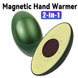 Avocado shape Hand Warmer Magnetic Split Type Fast Heating 2in1 Rechargeable Multiple Safety Portable Pocket Warmer for Winter