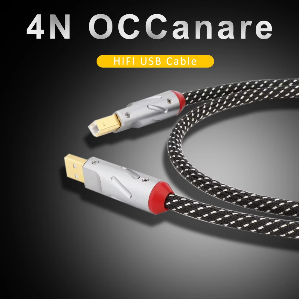 HIFI USB OTG Cable USB Type A to B USB Cable 4N OFC Type C to Type B Audio Cable    monosaudio 24K Gold Plated A51/B51/C51