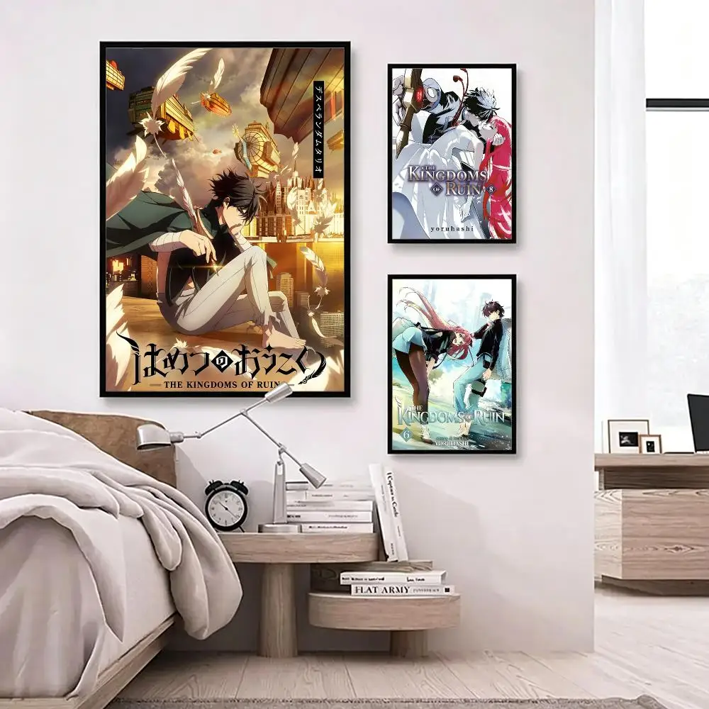 anime The Kingdoms Of Ruin Poster Poster HD Waterproof Self-adhesive Art Print Wall Decor for Bedroom Living Room Gift
