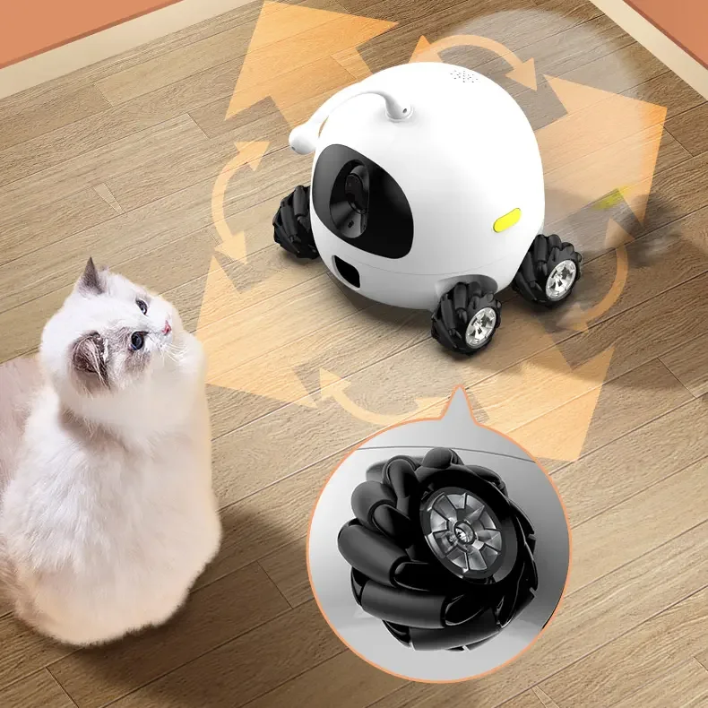 Wholesale Smart Automatic Pet Toy Robot App Controlled with HD Ca mera Dog Toy Companion Cat Toy