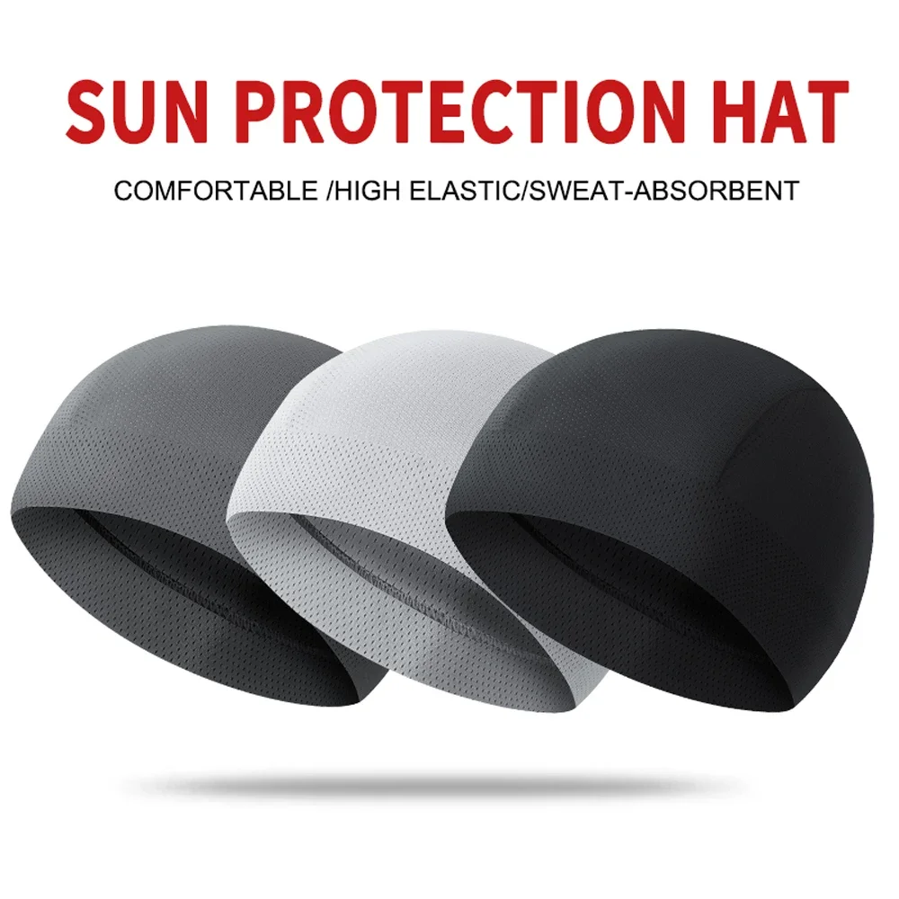 Motorcycle Ice Silk Breathable Hat Quick Drying Small Cap Bike Helmet Liner Hat Outdoor Sports Cycling Hat