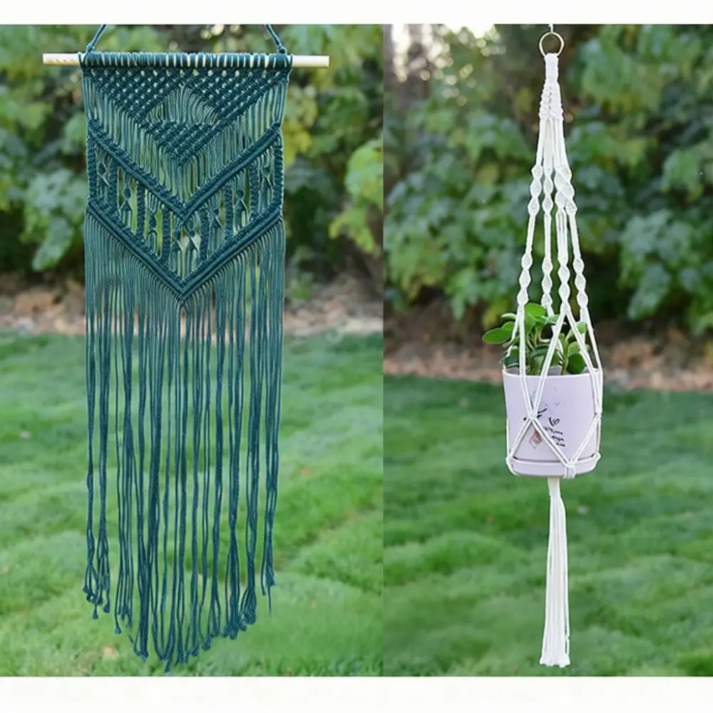 Soft Natural Cotton Macrame Cord For DIY Crafting Tapestry Bag Making Twisted Thread Decorative String Accessory