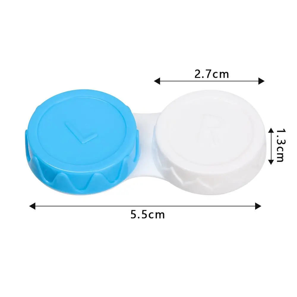 New 20 PCS Fashion Mini Eye Glass Portable Contact Lens Case Candy Color Travel Glasses Holder Soaking Box