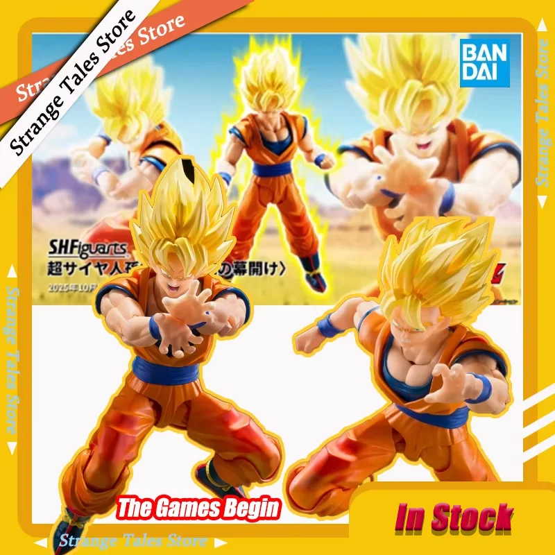 

In Stock Bandai Dragon Ball Z The Games Begin Ver. Action Figure Son Goku SSJ S.h.figuarts Collectible Anime Model Figurine Toy