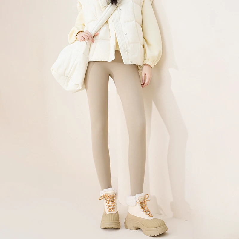 2025 para fora usar nude sensação sem costura leggings feminino outono inverno mais veludo yoga leggings alta estiramento calças de yoga magros para mulher