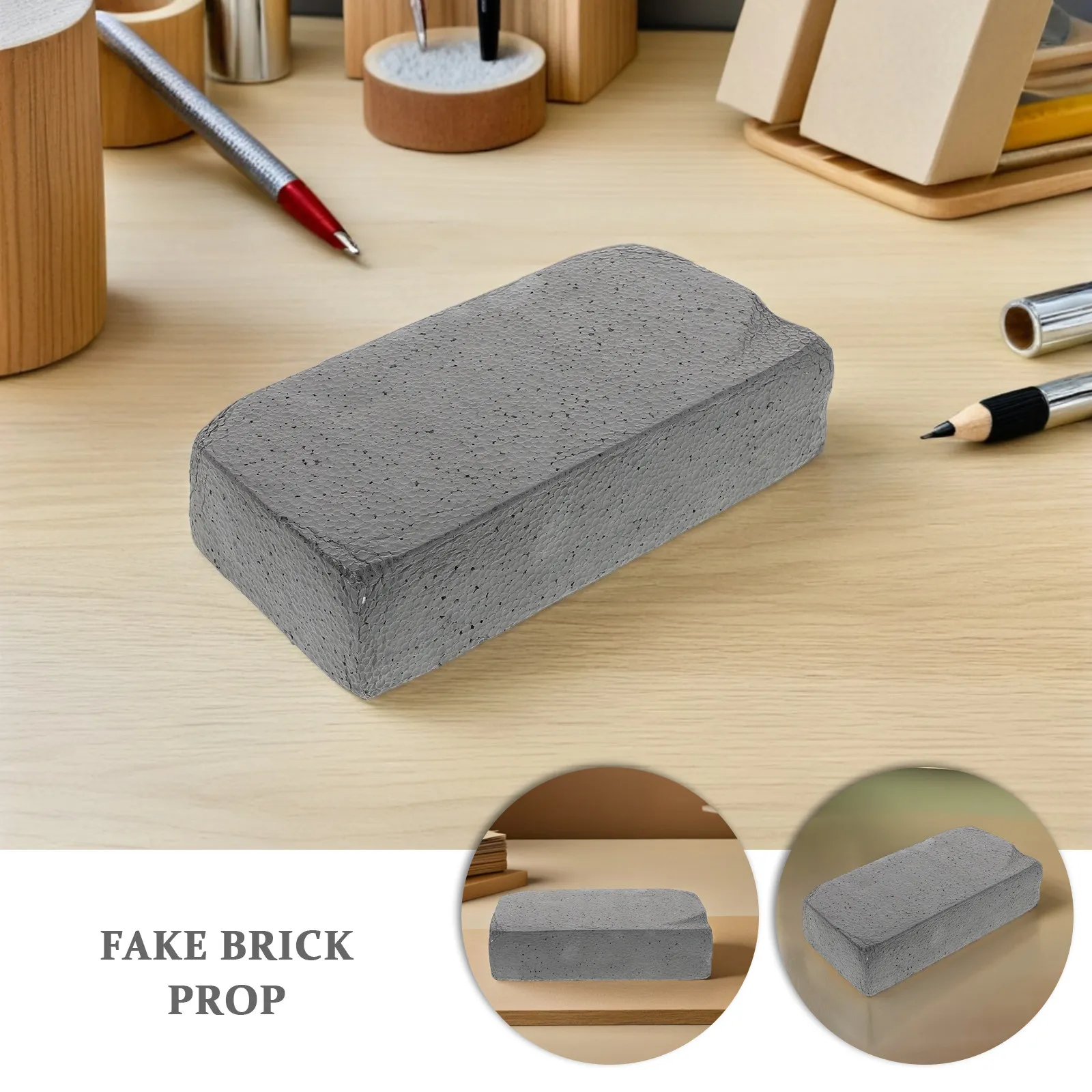 6Pcs Foam Fake Brick Props Realistic Simulation Lightweight Safety Stage Comedy Magician Gimmick Halloween Film Prop