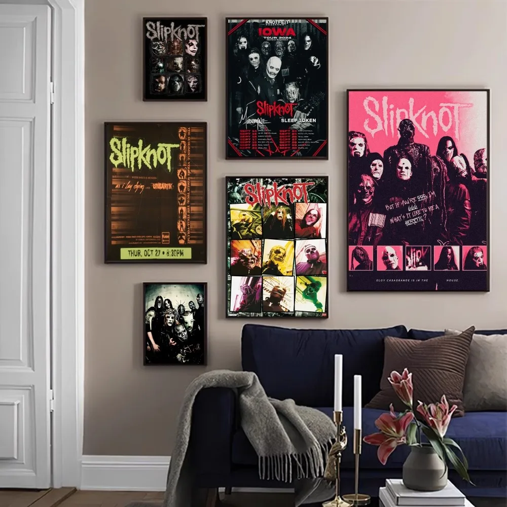 

Heavy Metal ROCK BAND Classic Vintage Posters Decoracion Painting Wall Art White Kraft Paper Kawaii Room Decor