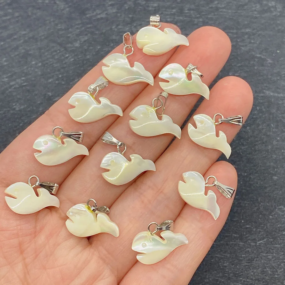 1pc/bag Natural Sea Shell Pendant 10x16mm Beluga White Butterfly Shell Pendant Jewelry DIY Necklace Bracelet Earring Accessories