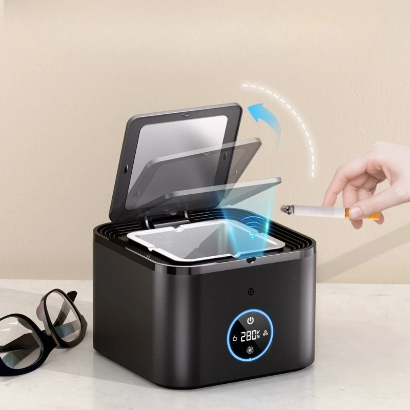 Smart Ashtray Air Purifier Multifunctional Removal Second-hand Smoke  Household And Commercial Desktop Negative Ion Purifier