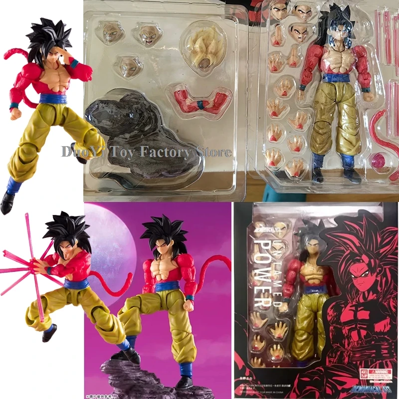 

Brinquedo Anime GT Magic Contract SHF SSJ4 Super Saiyan 4, непринужденная силовая кукла Гоку, экшн-фигурка, модель, Коллекционная