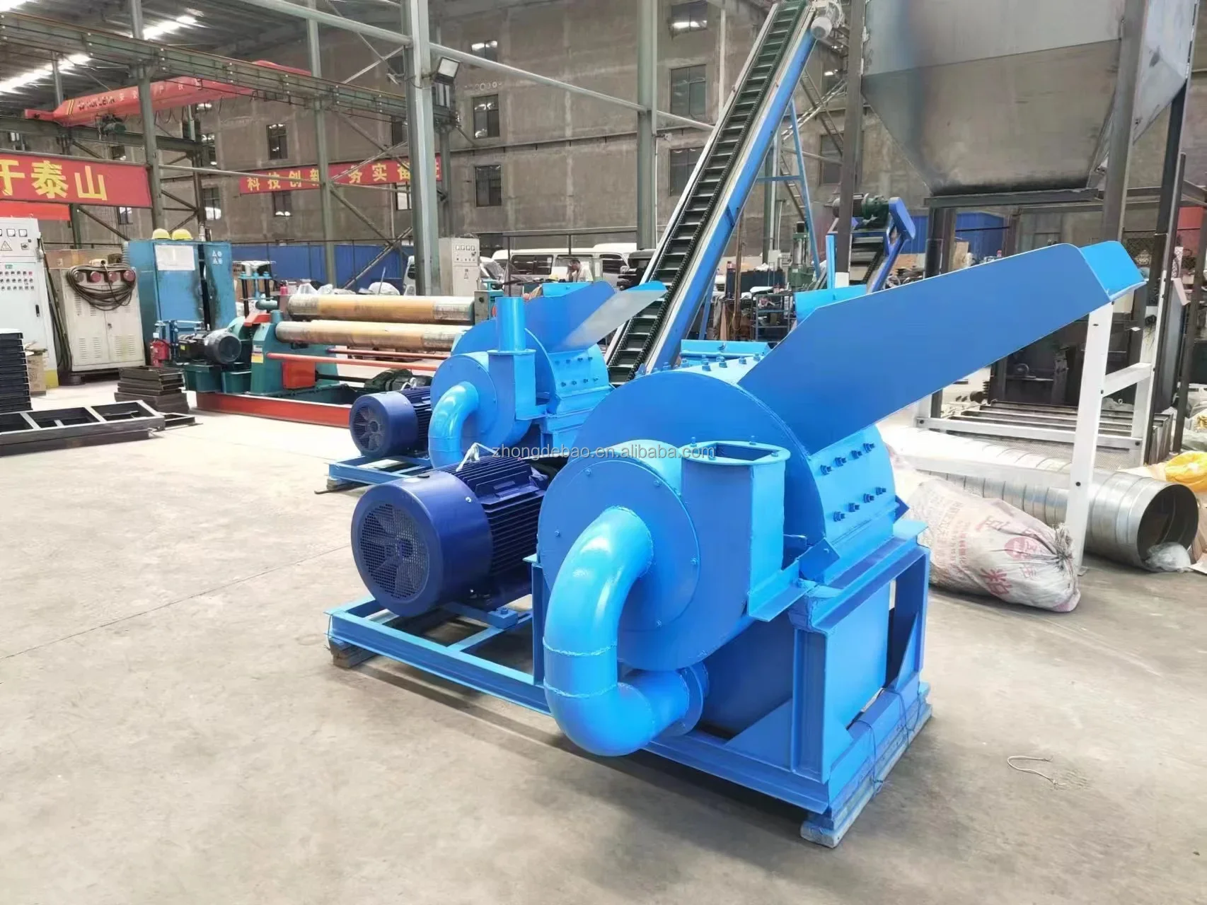 Small Wood Branch Machine Wood Log Shredder Hard Wood Crusher