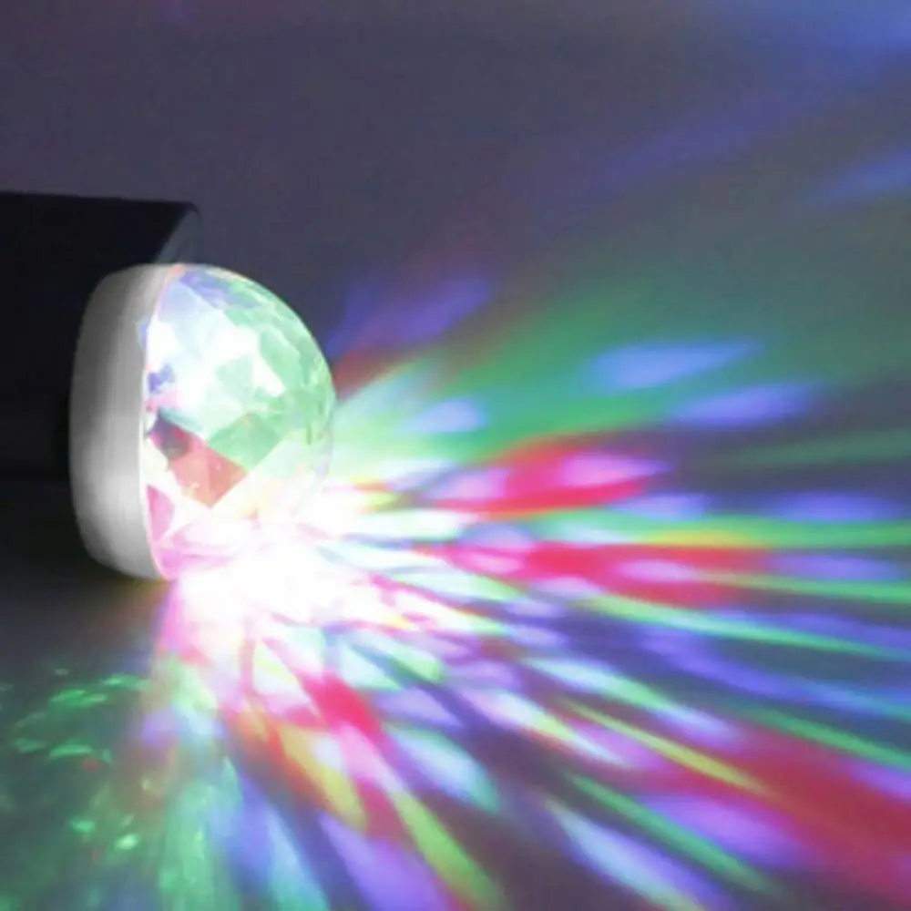 Luz de discoteca activada por sonido, miniluz LED con USB para DJ, Bola de fiesta, barra de luz colorida, lámpara de Club, control por voz