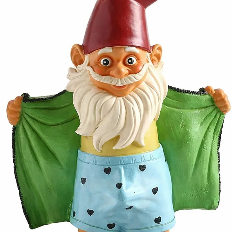 Garden Gnome Statue, Resin Craft Outdoor Decor, Dwarf Figurine for Garden Yard Patio
