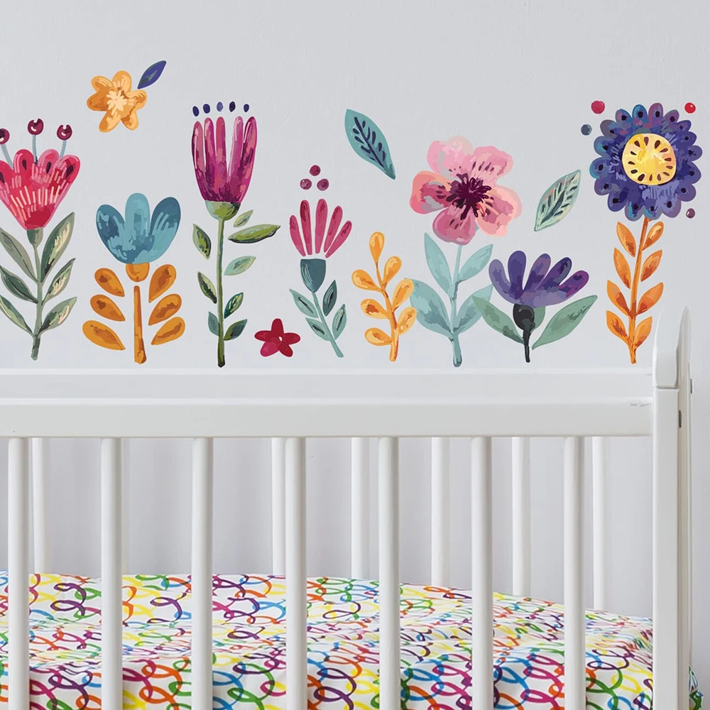 Aquarell Blumen Wandaufkleber – Baby Nursery Plants Bewertung und Preis