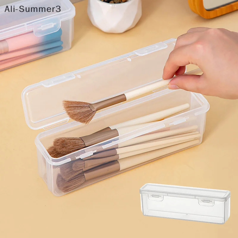 Reise Tragbare Kosmetik Pinsel Lagerung Box Kleine Transparente Staub Abdeckung Für Pulver Rouge Pinsel Lidschatten Augenbraue Pinsel