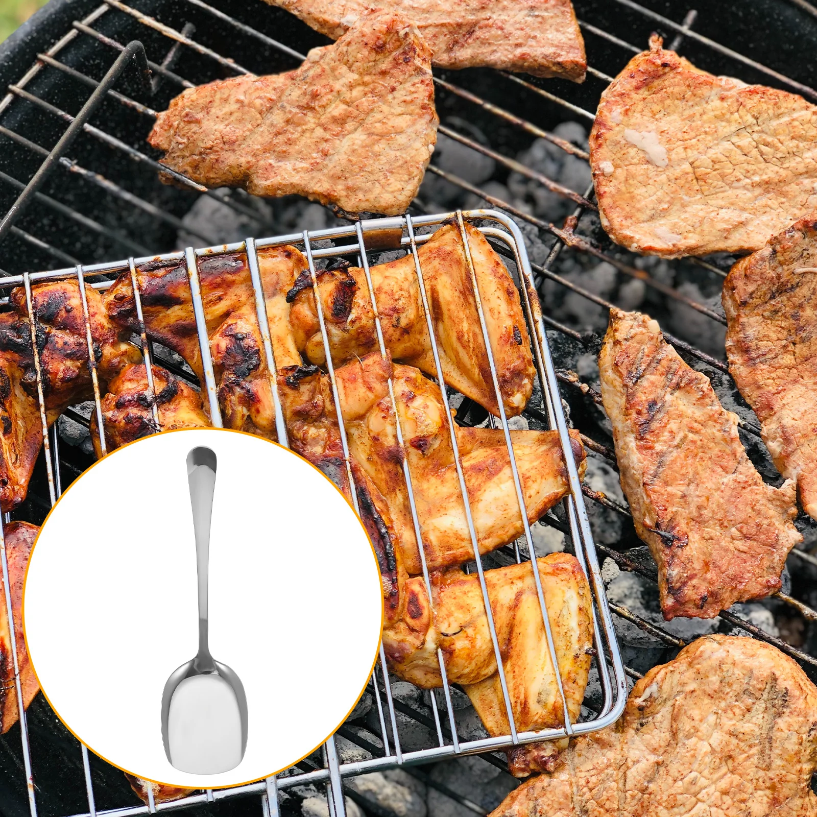 

Stainless Steel Cooking Spatula Flat Thin Smooth Edges Non Stick Frying Tool For Kitchen Restaurant Hotel Use Heat