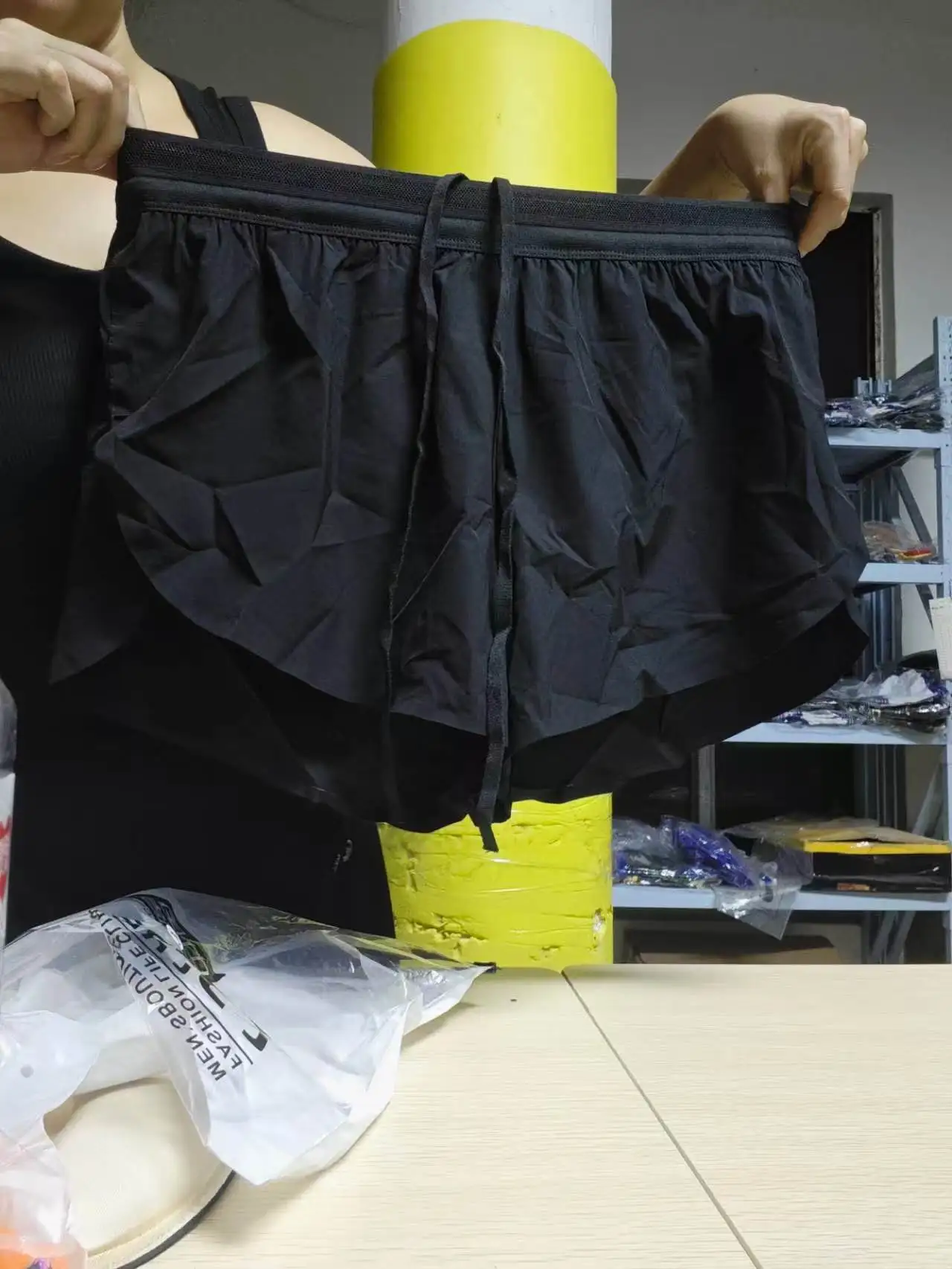 2026Summer sports shorts men's and women's same running quick-drying racing three-point training lined fanny pack pants YYS2003