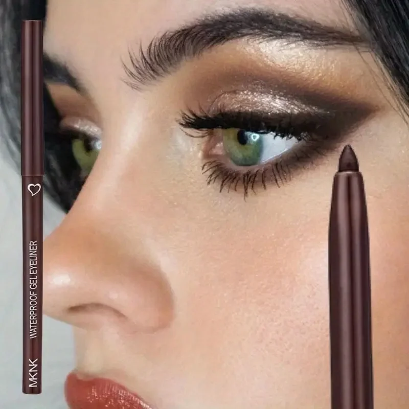 1 PC สีน้ําตาลเรียบกันน้ําอายไลเนอร์เจลดินสอนุ่มสวมใส่ง่าย Pigment Matte คอนซีลเลอร์ปากกา Lasting Eyes แต่งหน้าความงาม