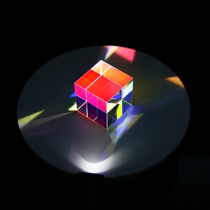 Glass Cube 50Mm Large Dichroic Prism X-Cube Prisms for Photographic Beam Splitting Photography Accessories Decorate Gifts