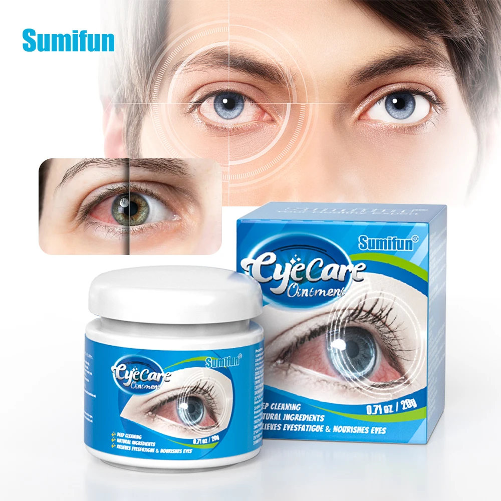 Sumifun Eye Protection Cream Herbal Anti Fatigue Dry Eye Relief Ointment Eyesight Care Myopia Stenopeic Vision Red Blood Strike