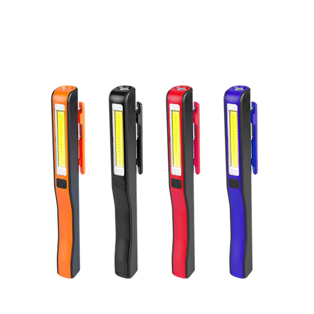 

Rechargeable Work Pen Light 1W LED Head 3W COB Side Magnetic Strip Rotatable for Electronics Repair Emergency COB Flashlight