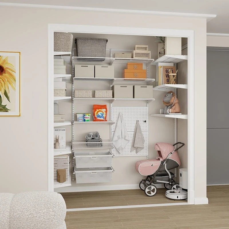 Cloakroom Open Walk-In, Home Bedroom 2025 Stainless Steel Shelves