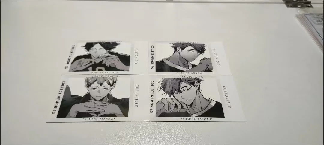 4Pcs/Pack 2025 Anime Merch Fans Collection Character Card Birthday Gift