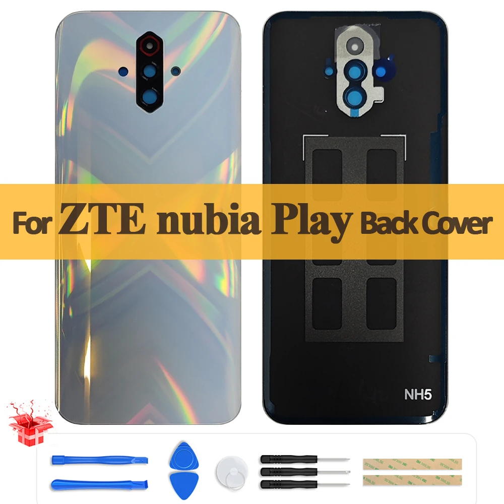 Original Back Cover For ZTE nubia Play 5G Battery Back Cover Housing Rear Door Case NX651J Replace Parts + Camera Lens