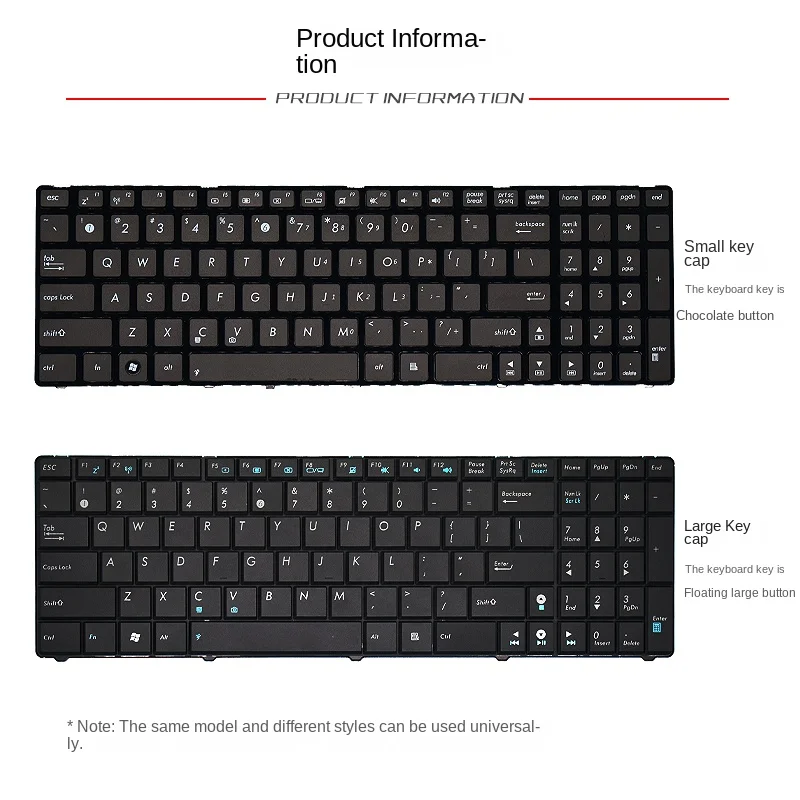 replace suit for ASUS  K50 X5DI K50AB X5IC X5DC X66IC K50IN K70IN K61 Laptop keyboard