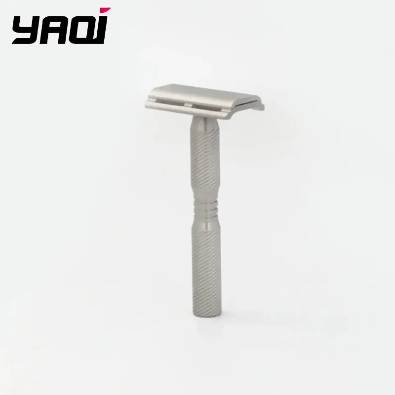 2026 Flash Sale！YAQI Ghost Multiple Thread Pattern Titanium Lightweight Safety Razor for Smooth Shaving