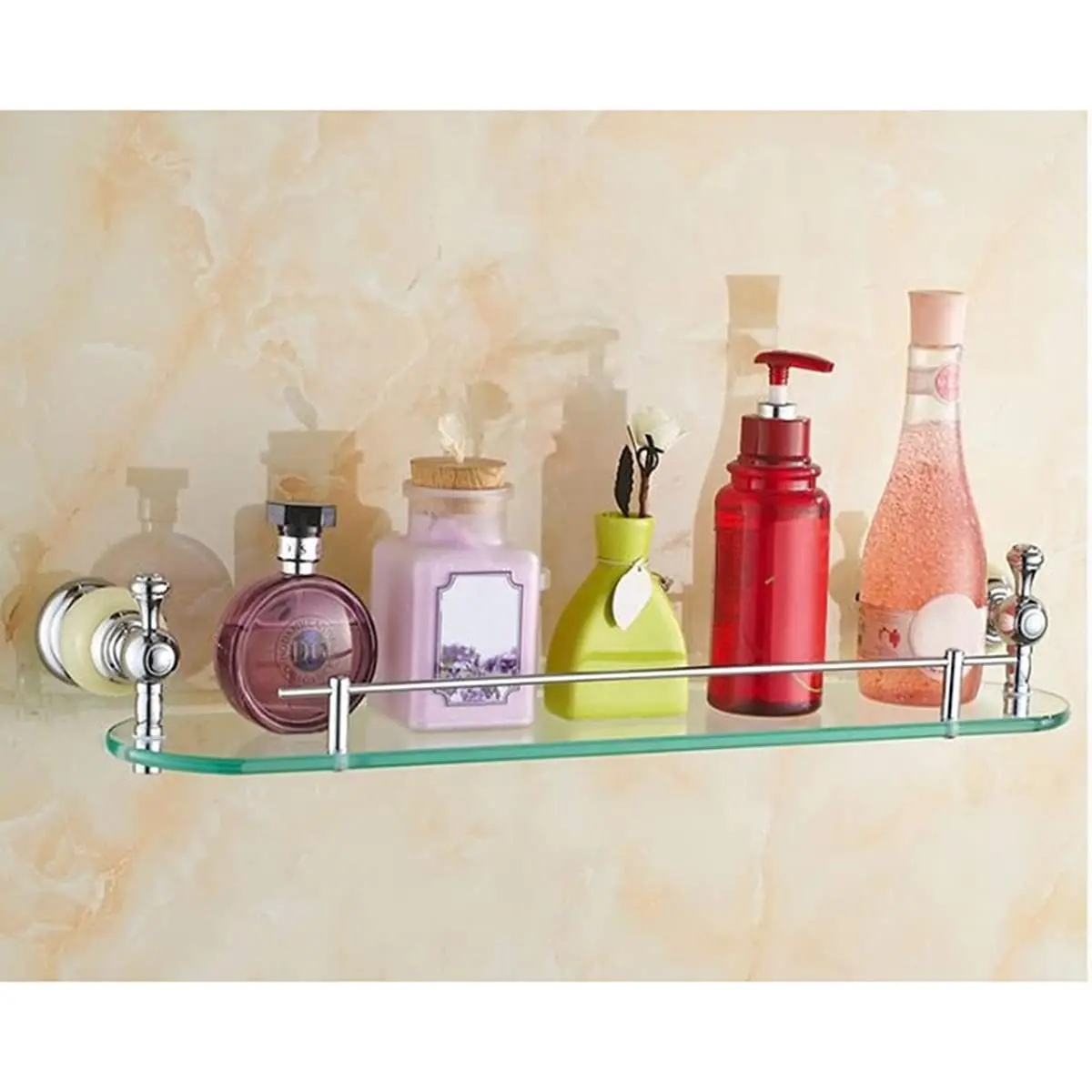 

Brass & Jade Bathroom Hardware Set Paper Holder Towel Bar Soap Basket Rack Ring Glass Shelf, Customized