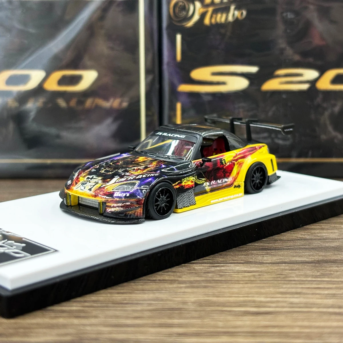 سيارة مايكرو توربو 1:64 S2000 JS RACING DEMON KING Diecast #4