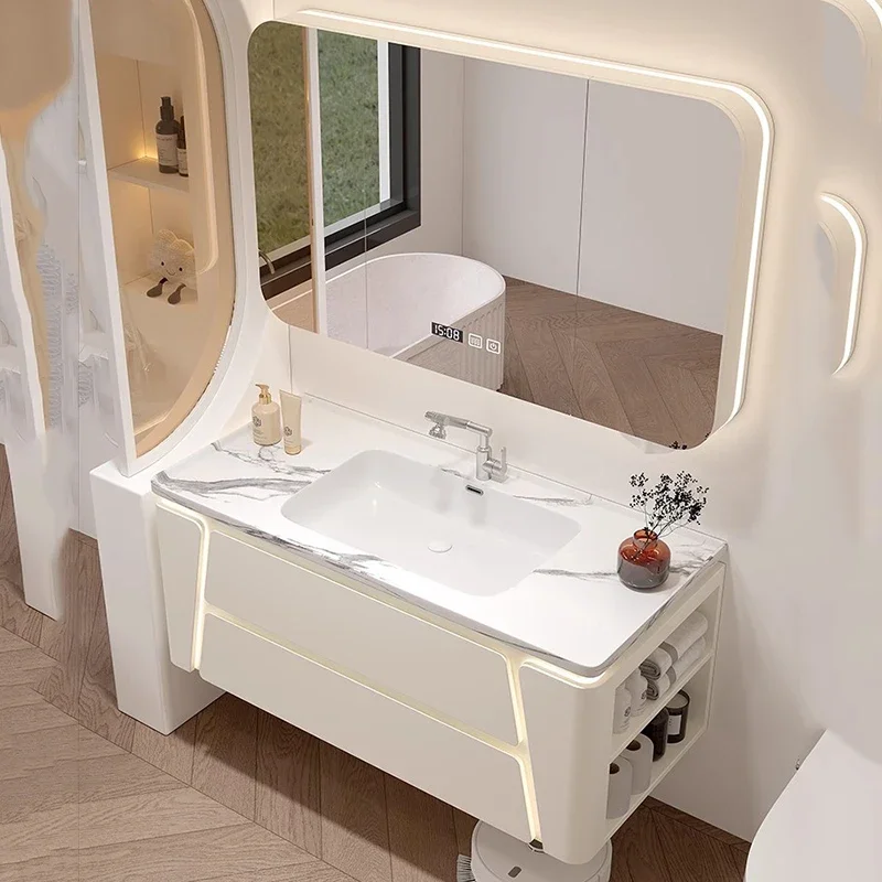 Organizer Partitions Bathroom Cabinet Show Ergonomic Service Bathroom Cabinet Modern Drawers Vestidores Postmodern Furniture