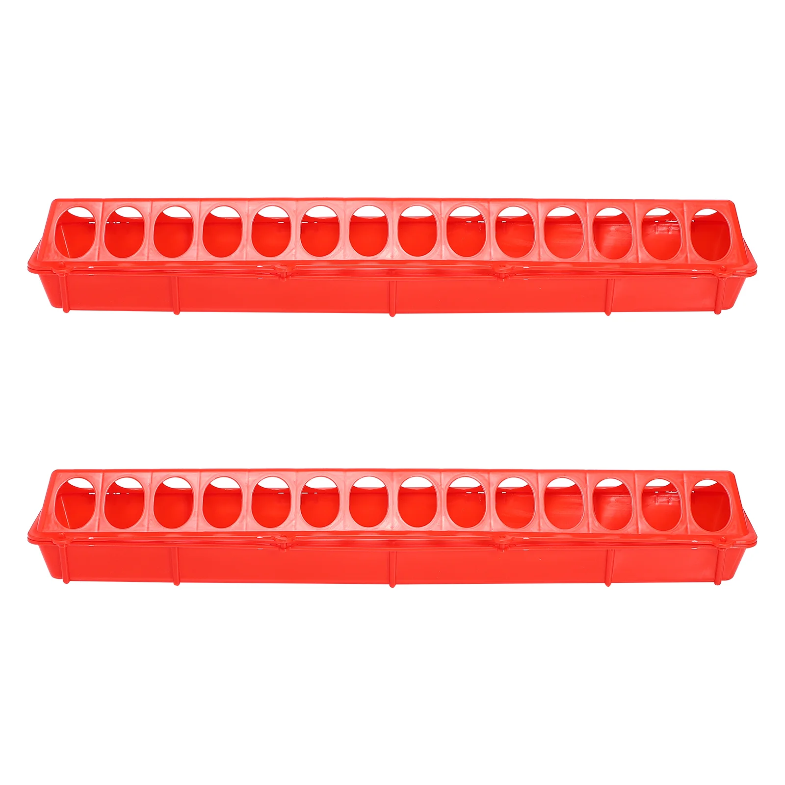 2 Pcs Poultry Feed Trough Feeding Food Groove Bowls Cage Boxes Anti-spatter Troughs Pigeon Anti-drop Sprinkler