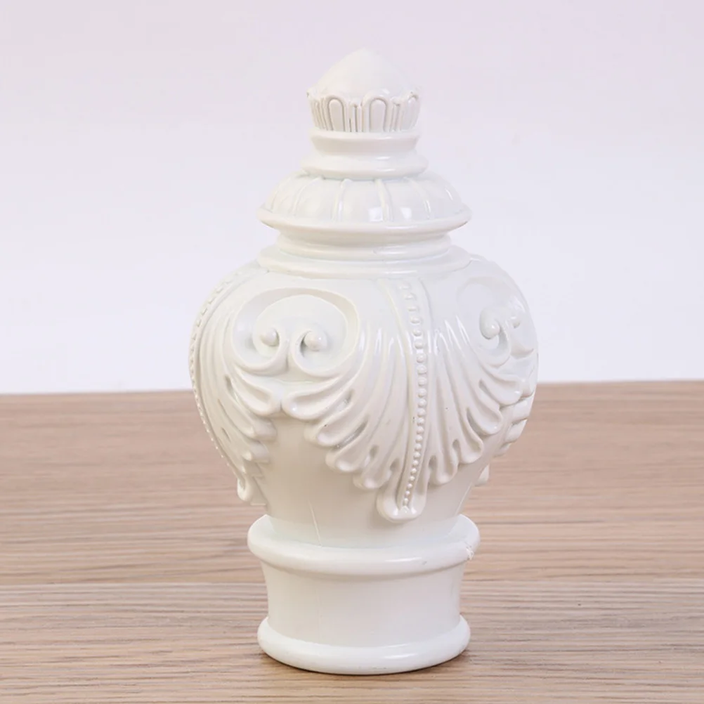 

10 Pcs Curtain Rod Ends Decorative Plastic Finials Vintage Bedroom Living Room Curtains Easy Install Shower Pole