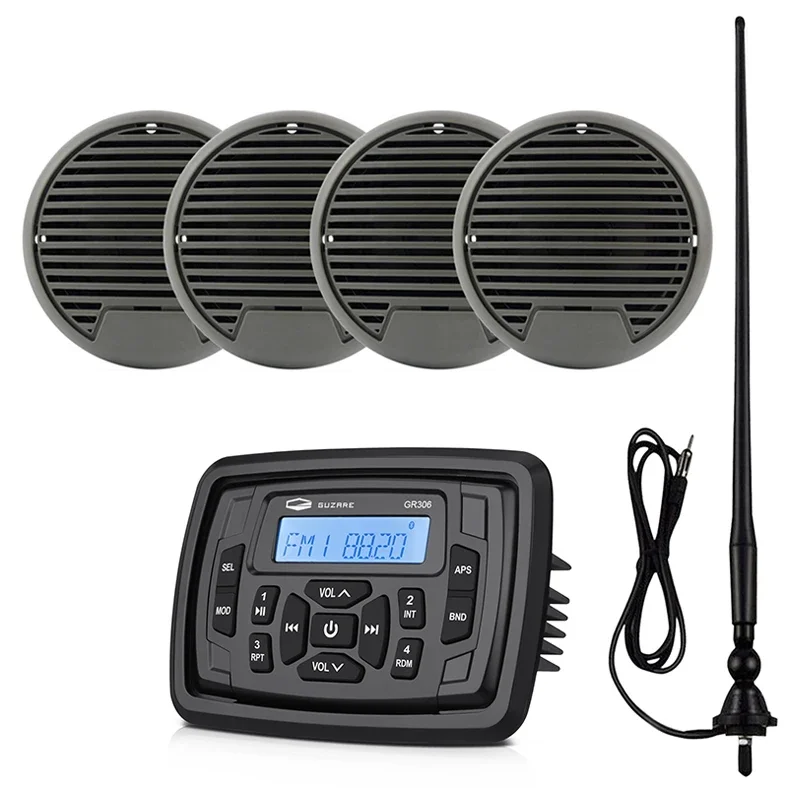 Marine Radio Stereo Bluetooth Audio Receiver 12024V Loud Sound OEM Brand Car MP3 Player